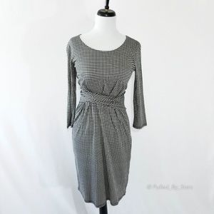 WEEKEND MaxMara • Houndstooth Long-Sleeve Dress